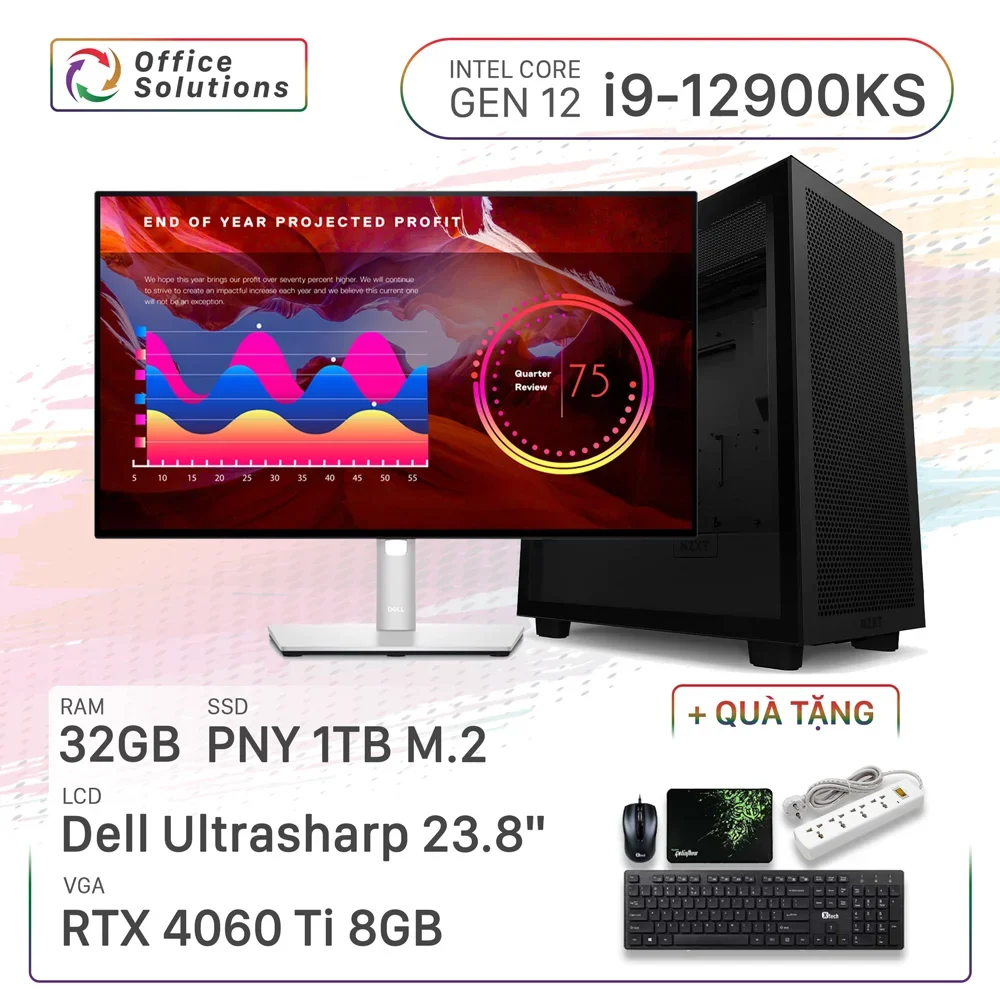 Máy Tính Đồ Họa Cao Cấp (i9/32GB/1TB/RTX 4060 Ti)