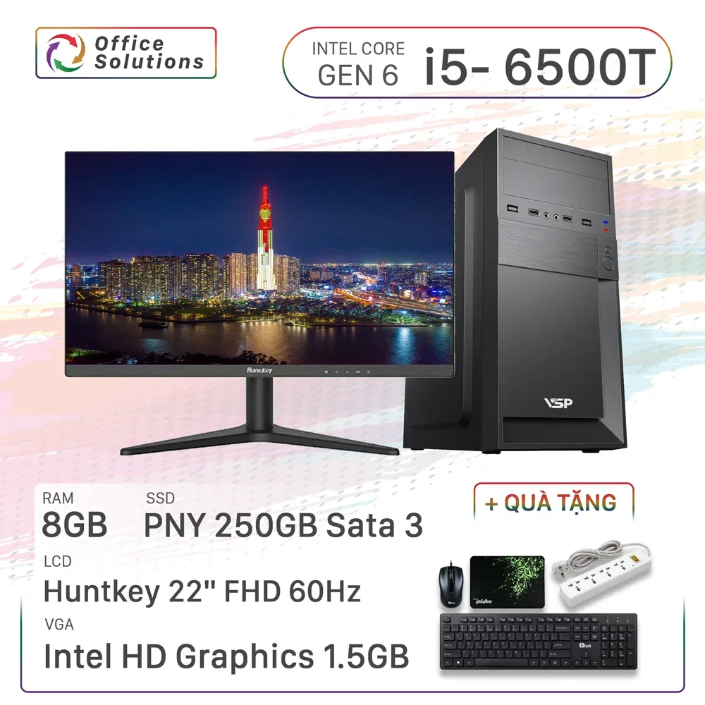 Máy Tính Văn Phòng Giá Rẻ (i5-6500T/8GB/250GB)