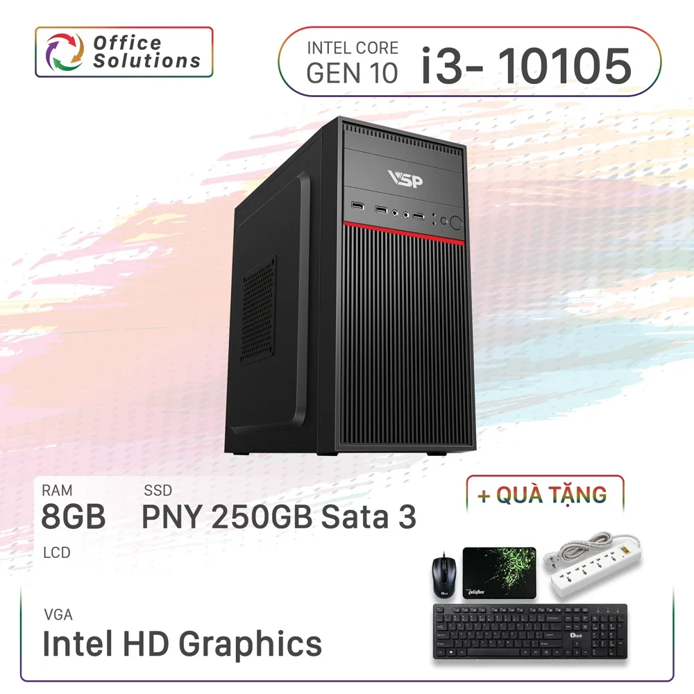 Máy Tính Văn Phòng Giá Rẻ (i3-10105/8GB/250GB)