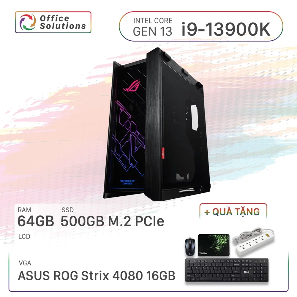 Máy Tính Đồ Họa Cao Cấp (i9/64GB/500GB/Strix 4080)