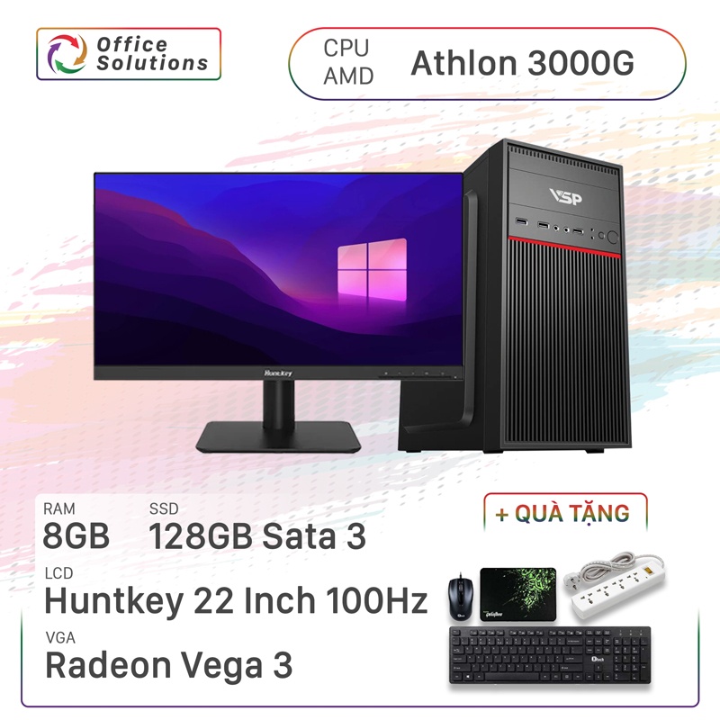 Máy Tính Văn Phòng Giá Rẻ (Athlon 3000G/8GB/128GB/Radeon Vega 3)