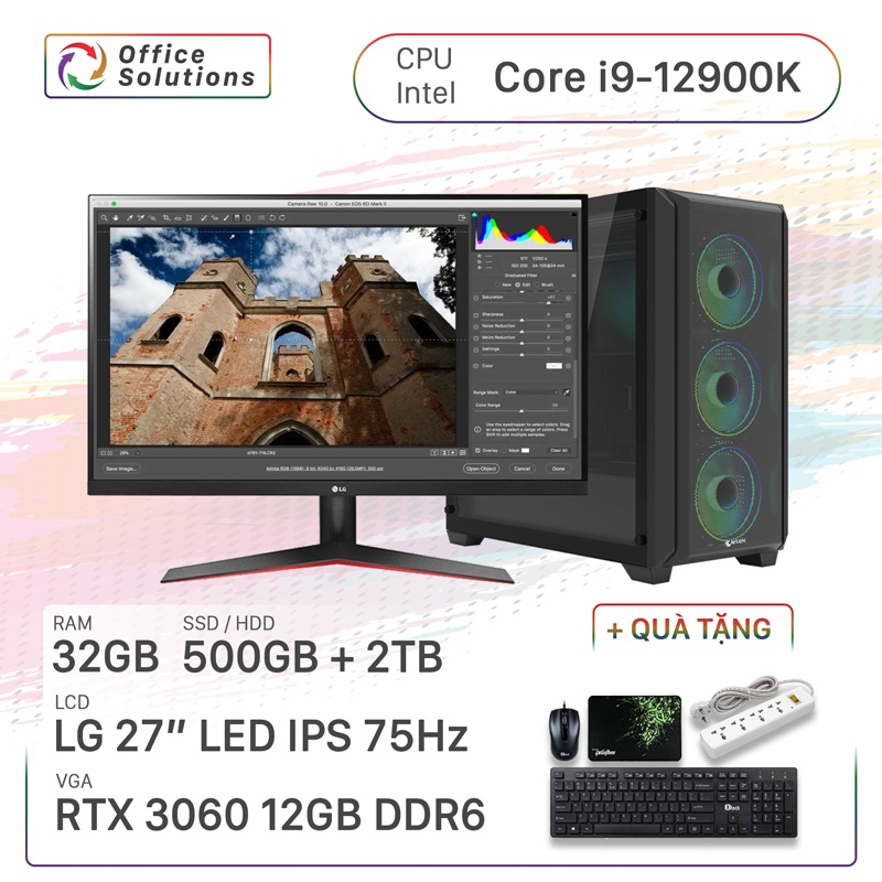 Máy Tính Đồ Họa Cao Cấp (i9/32GB/500GB/RTX 3060)