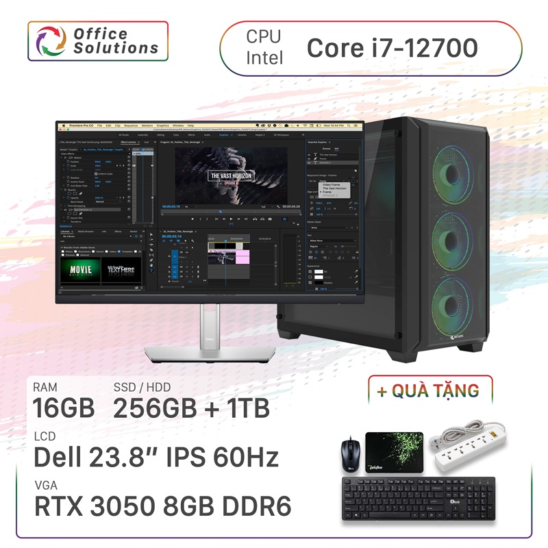 Máy Tính Đồ Họa Cao Cấp (i7/16GB/256GB/HDD 1TB/RTX 3050)