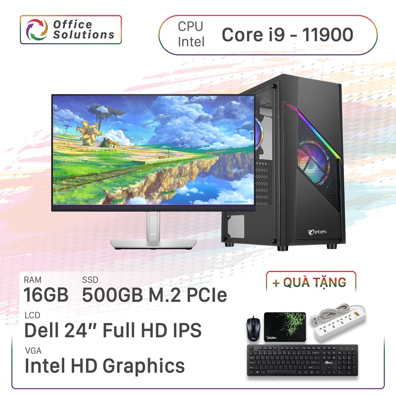 Máy Tính Văn Phòng Giá Rẻ (i9-11900/16GB/500GB/24)