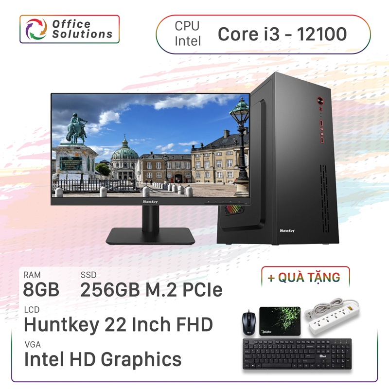 Máy Tính Văn Phòng Giá Rẻ (i3-12100/8GB/256GB/22)