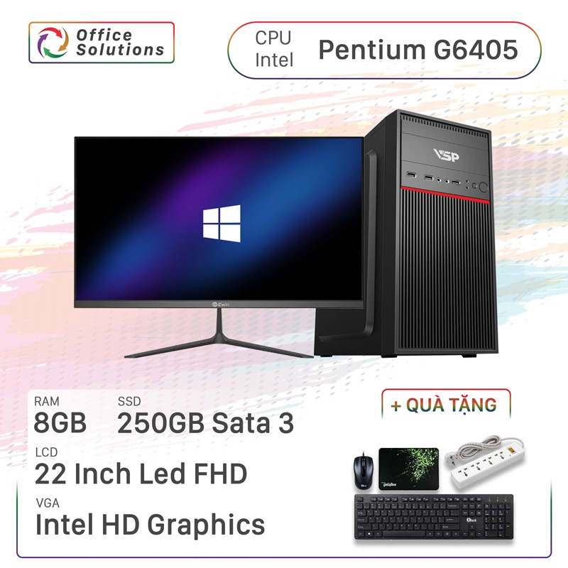 Máy Tính Văn Phòng Giá Rẻ (G6405/8GB/250GB)