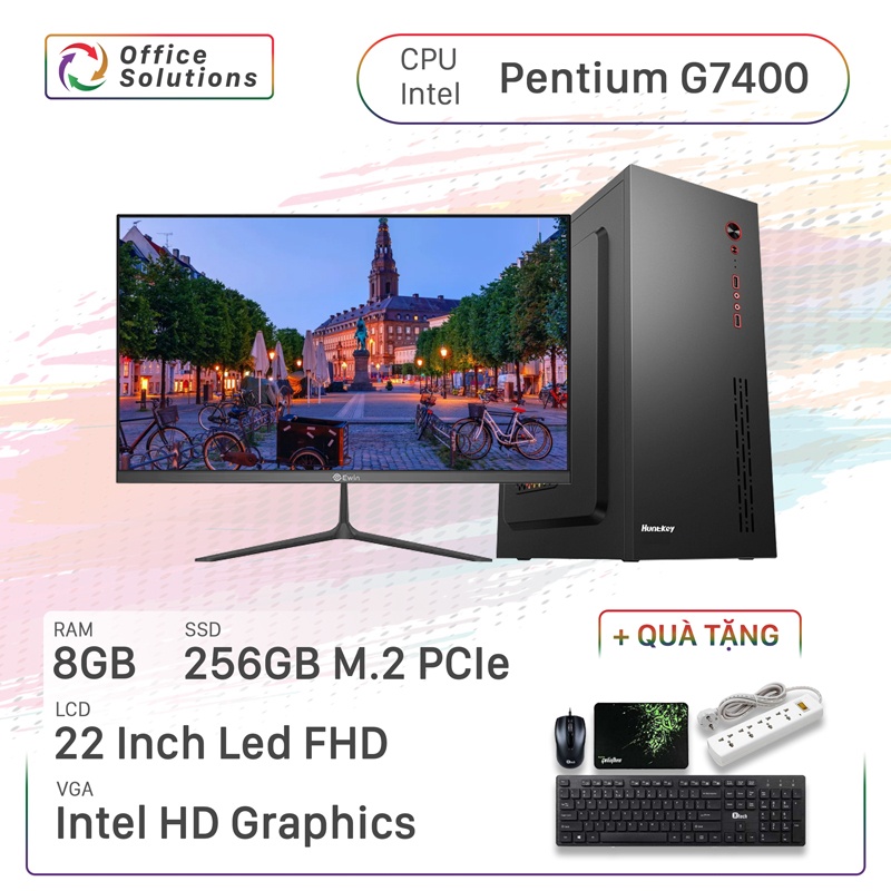 Máy Tính Văn Phòng Giá Rẻ (G7400/8GB/256GB/22)
