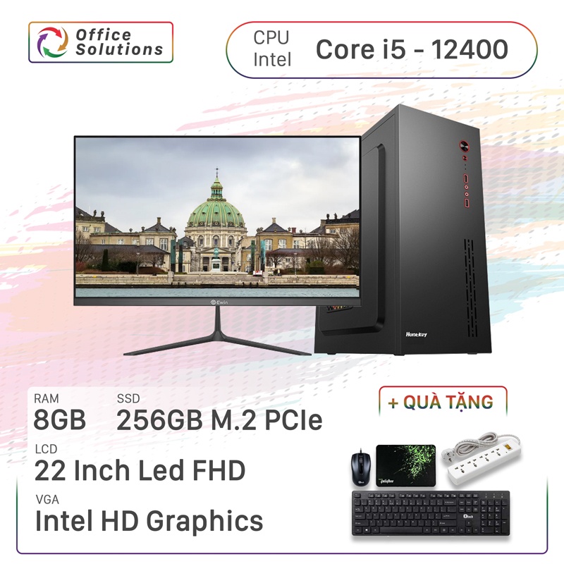 Máy Tính Văn Phòng Giá Rẻ (i5-12400/8GB/256GB/22)
