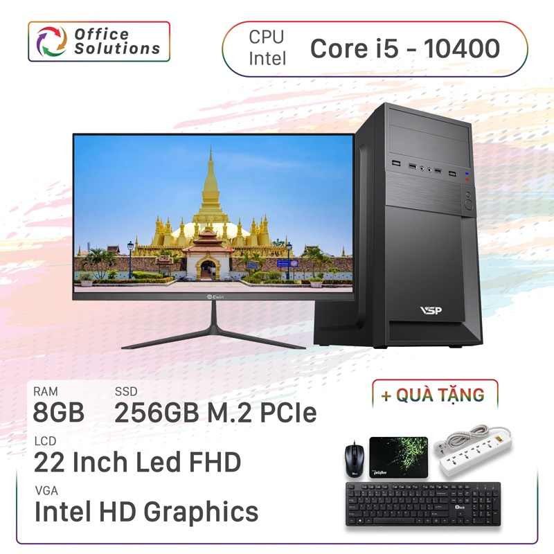 Máy Tính Văn Phòng Giá Rẻ (i5-10400/8GB/256GB/22)
