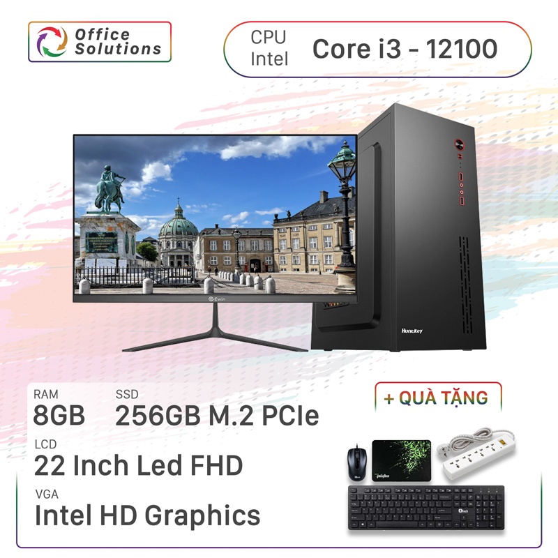 Máy Tính Văn Phòng Giá Rẻ (i3-12100/8GB/256GB/22)