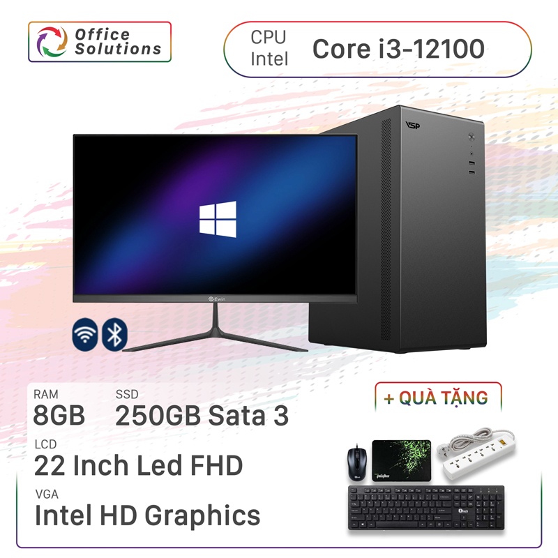 Máy Tính Văn Phòng Giá Rẻ (i3-12100/8GB/250GB)