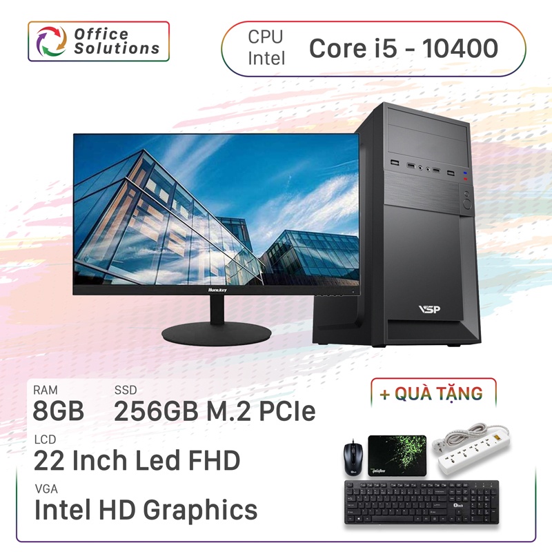 Máy Tính Văn Phòng Giá Rẻ (i5-10400/8GB/256GB/22)