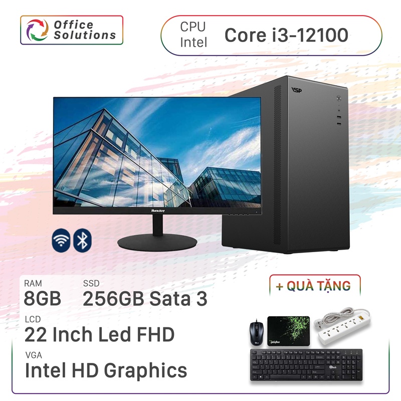 Máy Tính Văn Phòng Giá Rẻ (i3-12100/8GB/250GB)