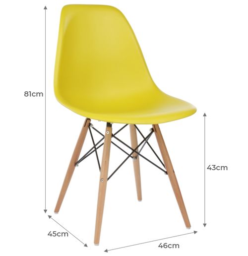 Kích thước ghế nhựa eames