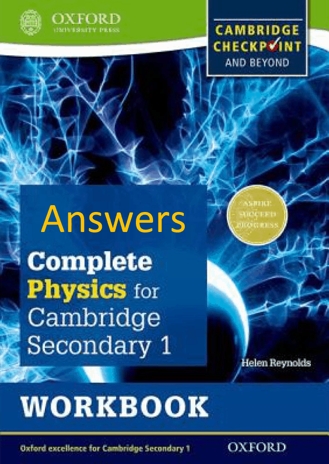 Answers Complete Physics For Cambridge Secondary 1 workbook-duoc-ban-tai-Nhà sách Hạnh Phúc