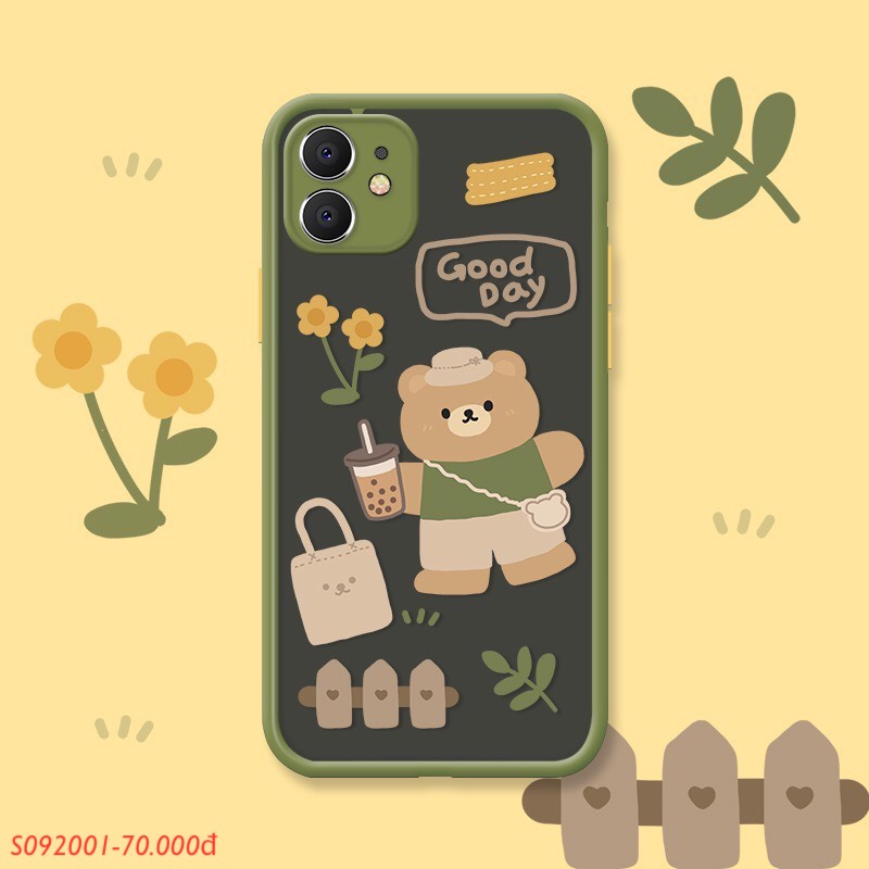 6/6s - Ốp Gấu Good Day viền Xanh