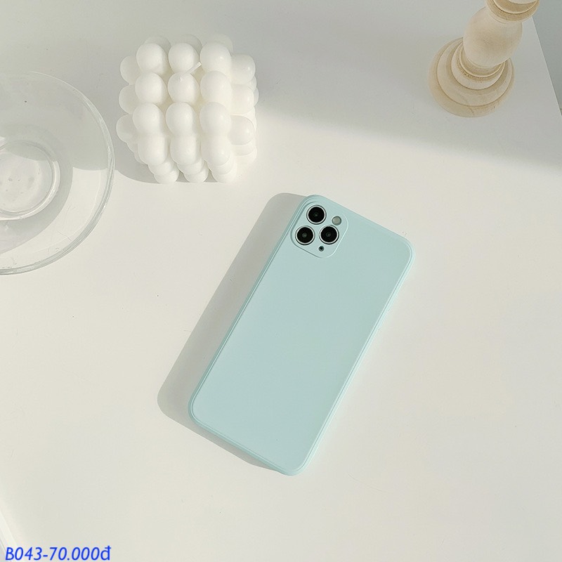 Ốp Silicon Pastel Trơn mịn - Xanh Ngọc - iPhone 11