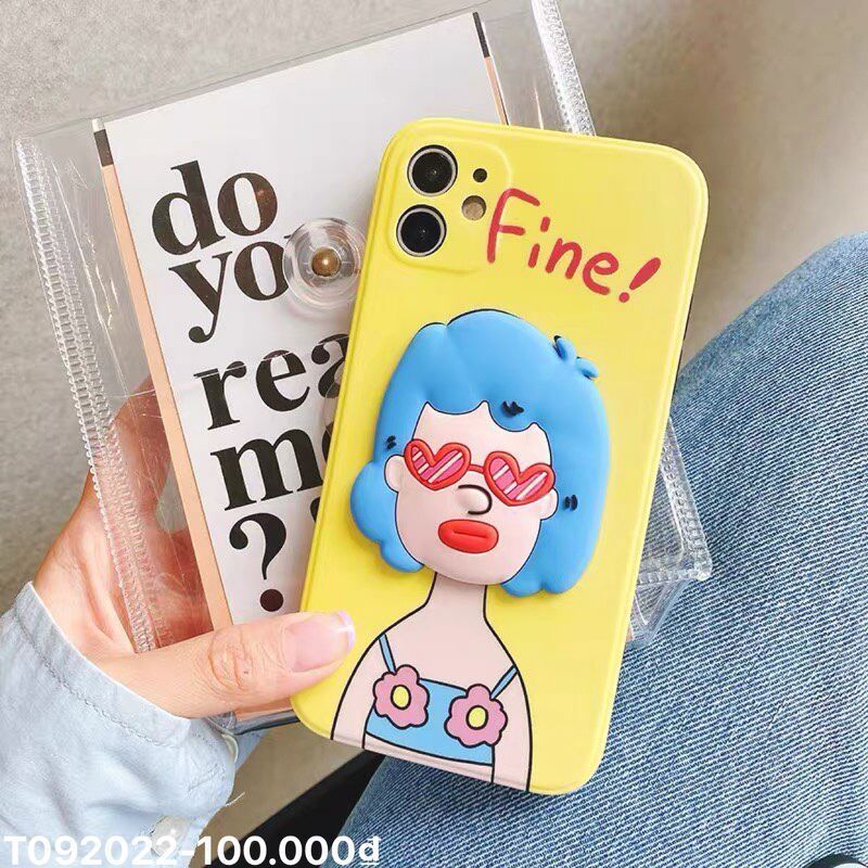 6/6s Plus-Ốp Girl Cá Tính  - Vàng