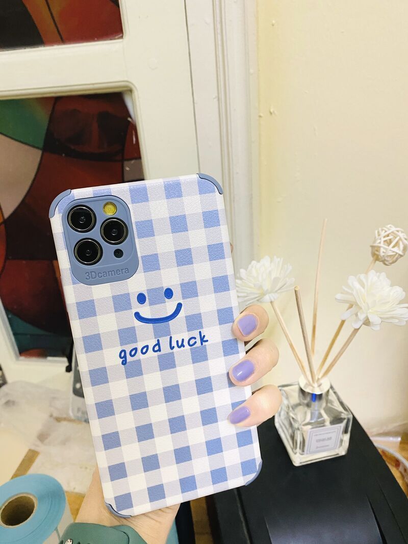 Xr - Ốp Kẻ Smile  - Xanh Đậm