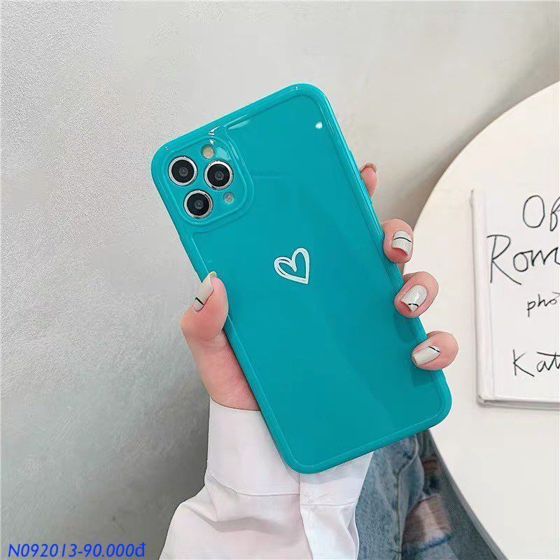 X/Xs-Ốp Tim Xanh Trắng Xám - Xanh