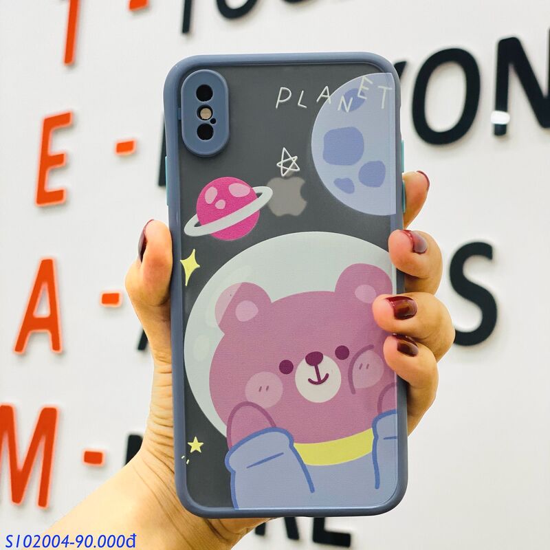 7/8 Plus - Ốp Gấu Planet Viền Xám