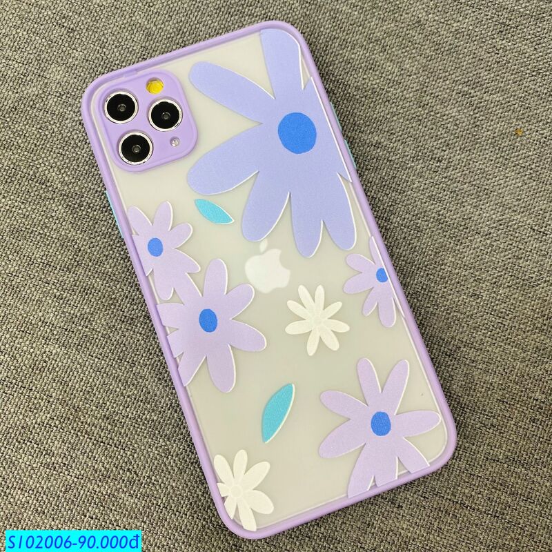 6/6s Plus - Ốp Hoa Lá Hồng Tím - Tím