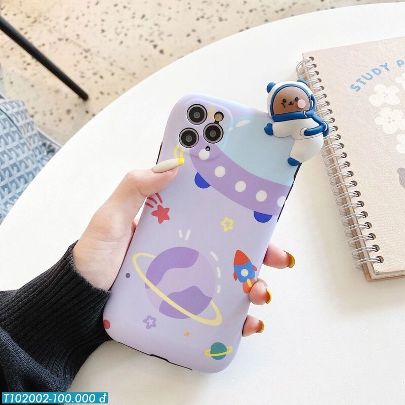 6/6s Plus - Ốp Gấu Phi Hành Gia - Trắng
