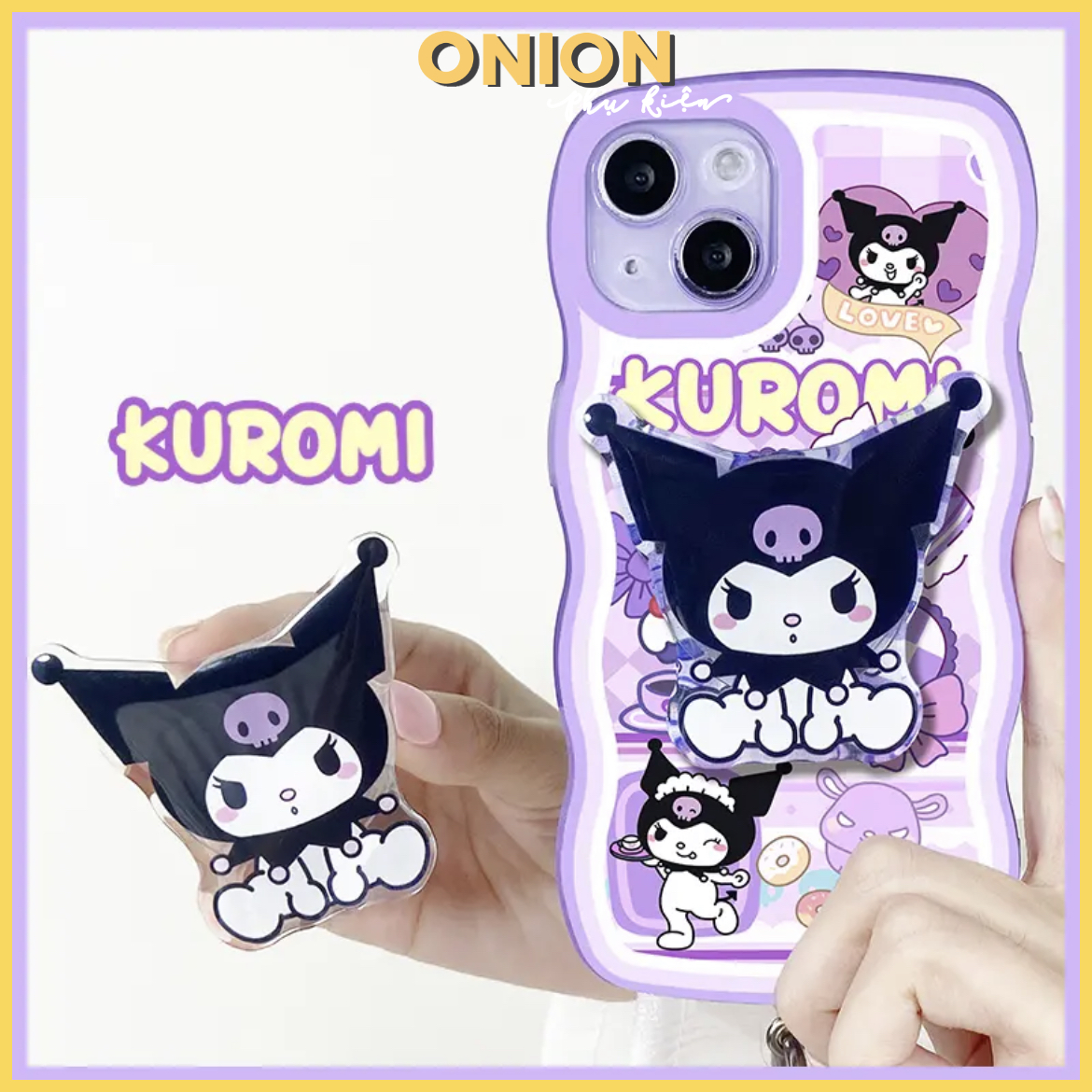 Ốp kuromi kèm đế chống pop