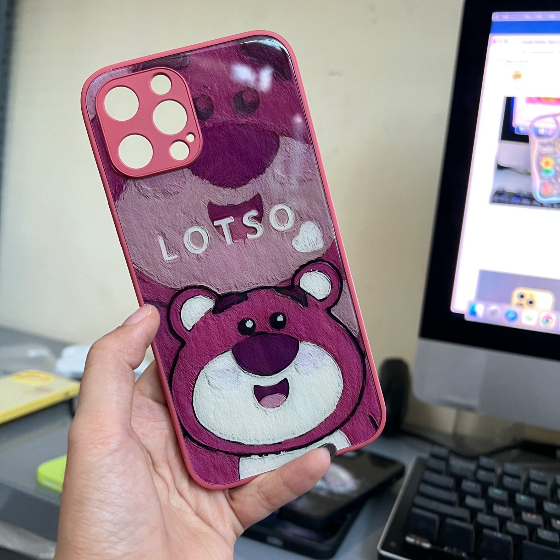 Ốp Gấu Lotso lưng kính