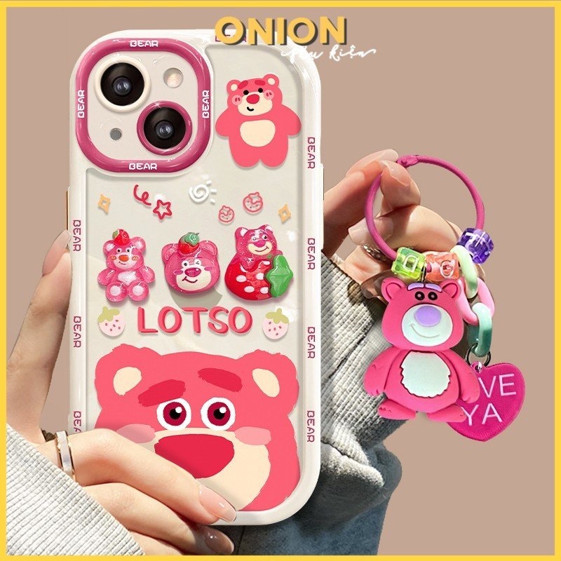 Ốp Gấu dâu Lotso kèm móc