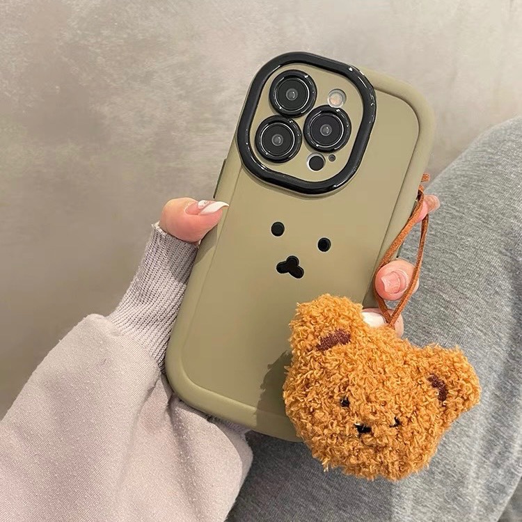 Ốp Gấu xám kèm dây gấu
