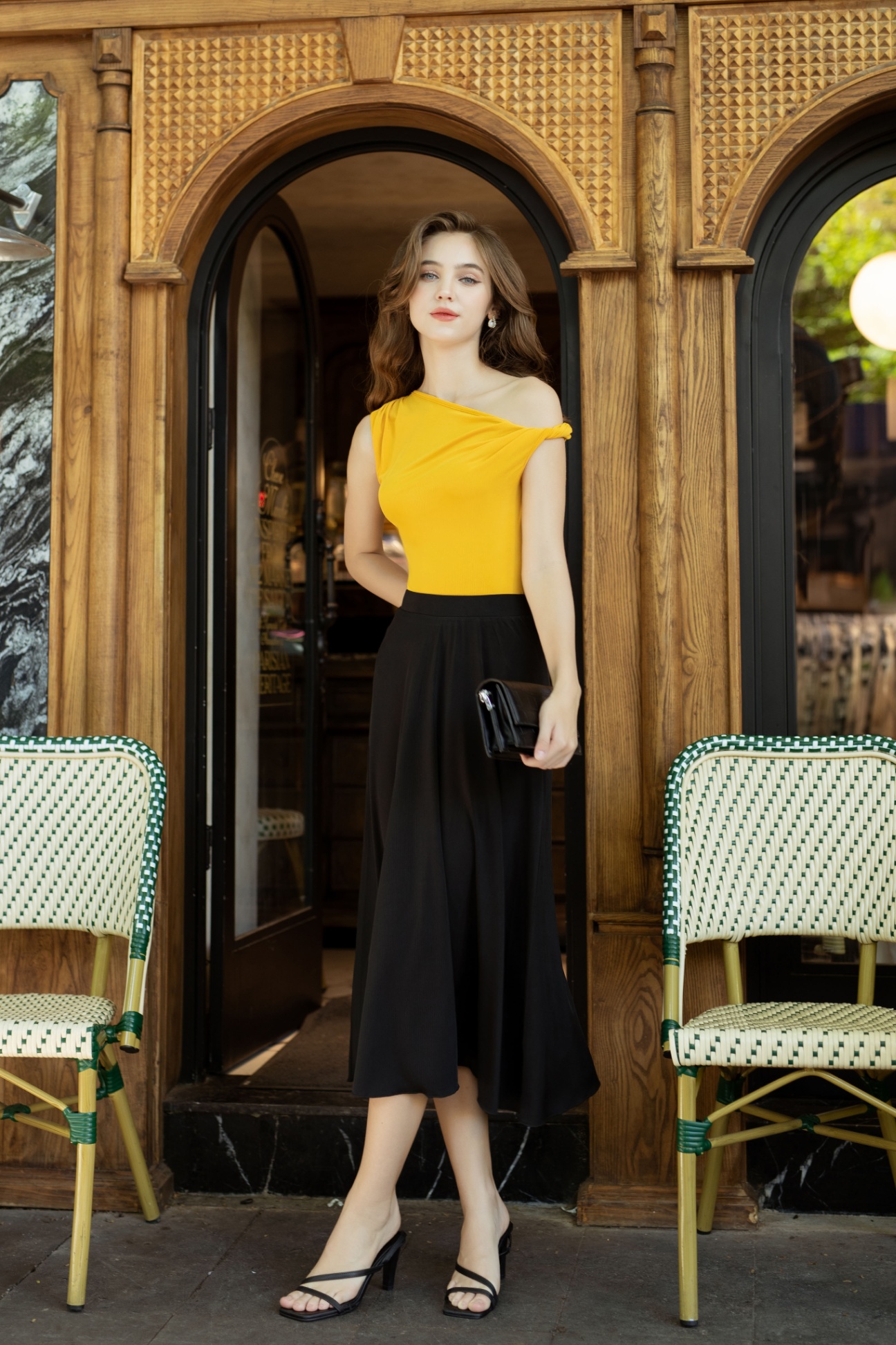 Chân váy xòe dài Hàn quốc (đen) - dài 70cm | Shopee Việt Nam