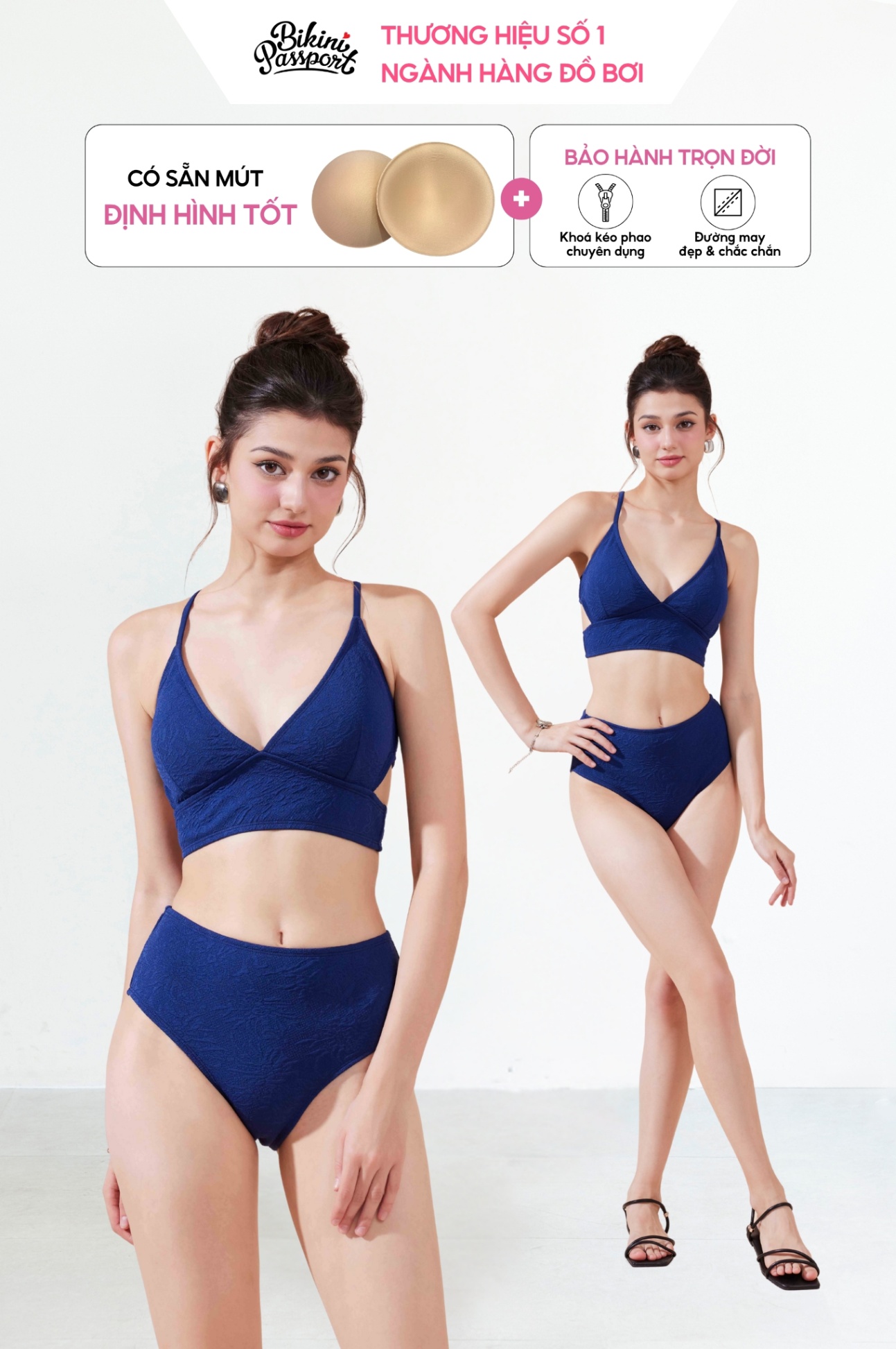 Đồ bơi BIKINI PASSPORT Basic Style - Xanh