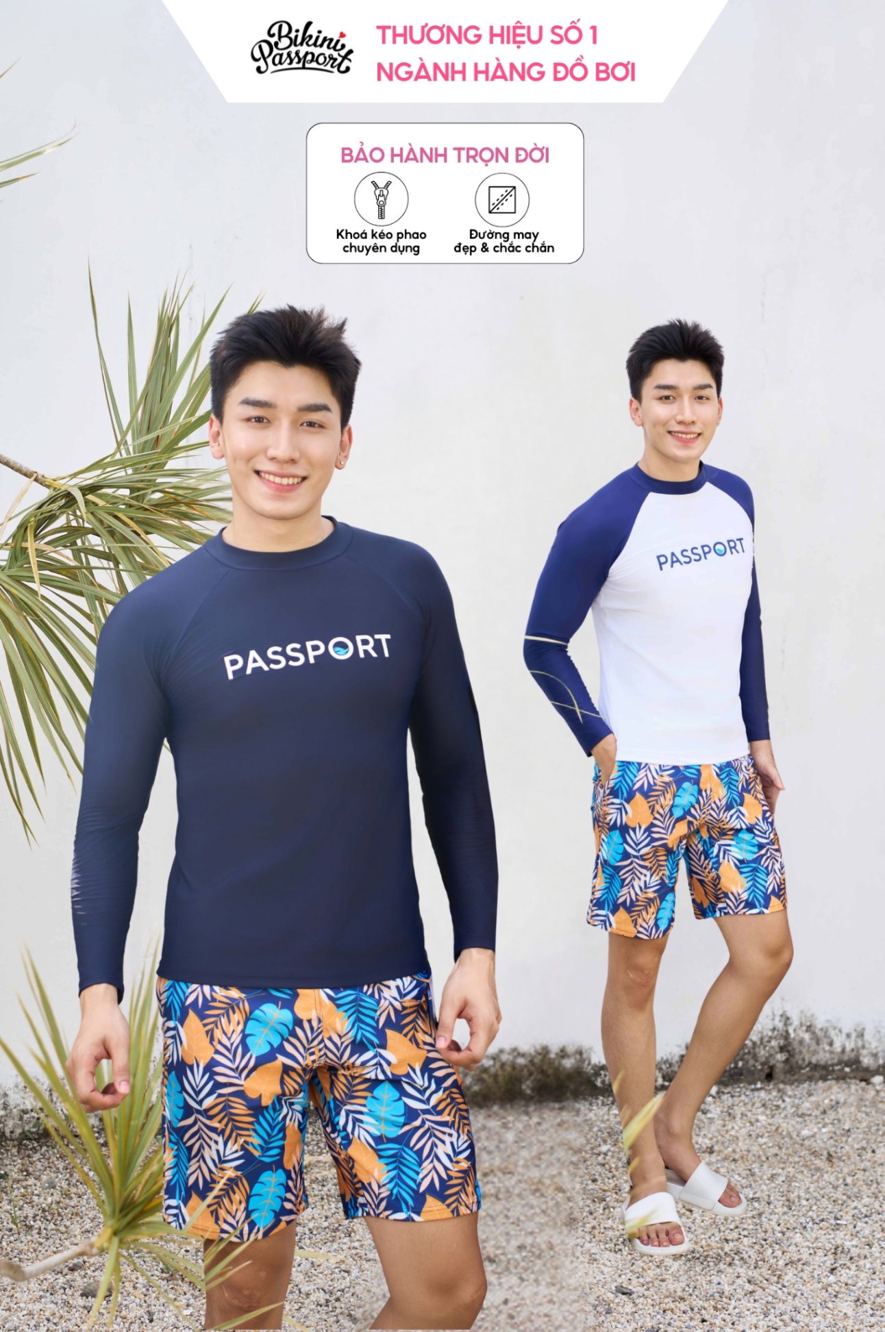 Quần bơi nam kiểu dài - Indigo