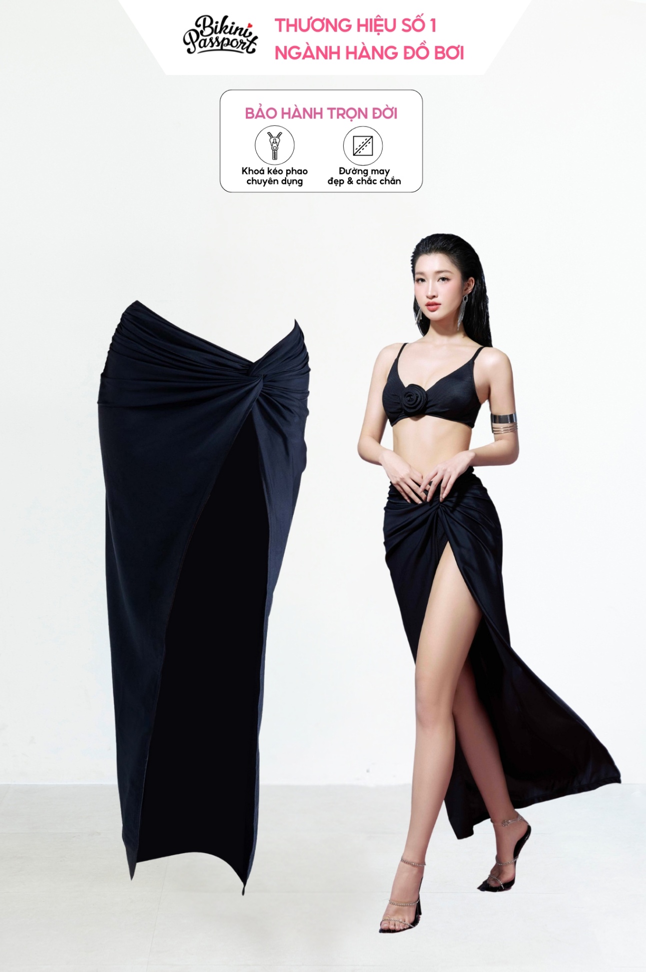 Váy cover form dài - Đen
