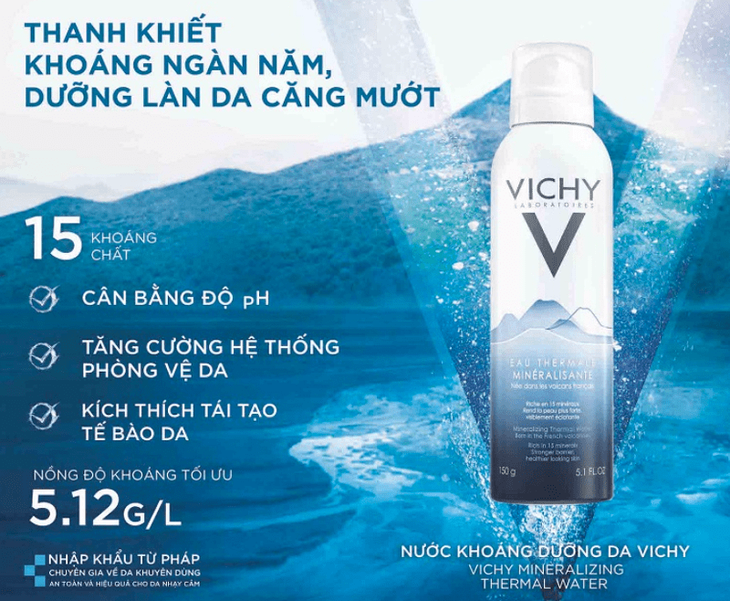 Nước Xịt Khoáng Dưỡng Da Vichy Thermale 150ml