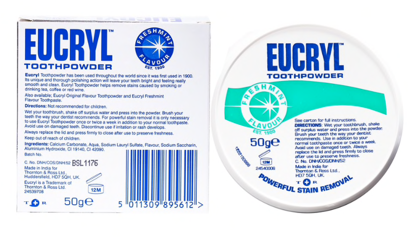 Bột Đánh Răng Tẩy Trắng Eucryl Toothpowder 50g