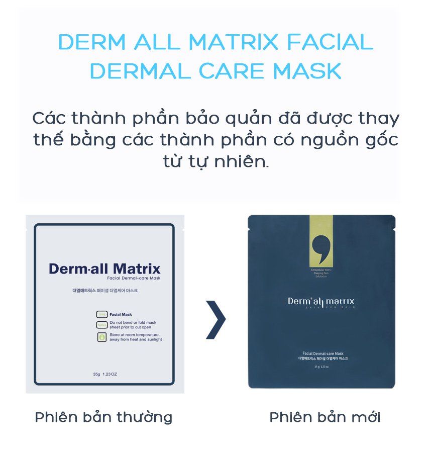 Mặt Nạ Dưỡng Trắng, Chống Lão Hóa Derm All Matrix Facial Dermal Care Mask 35g