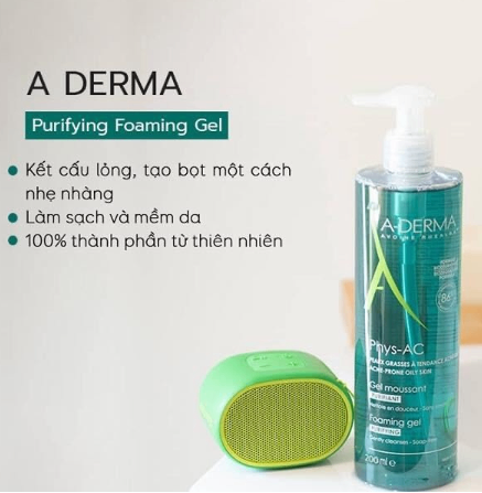 Gel rửa mặt A - Derma Phys-Ac dịu nhẹ cho da nhạy cảm 200ml