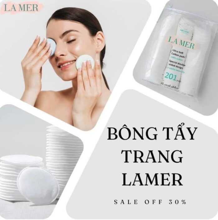 Bông tẩy trang Lamer - Bịch 120 miếng