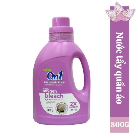 Nước tẩy quần áo màu on1 hương purple freshness 800g - khử mùi hôi ẩm