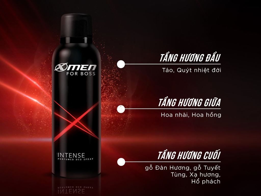 Xịt khử mùi XMEN BOSS  150ml