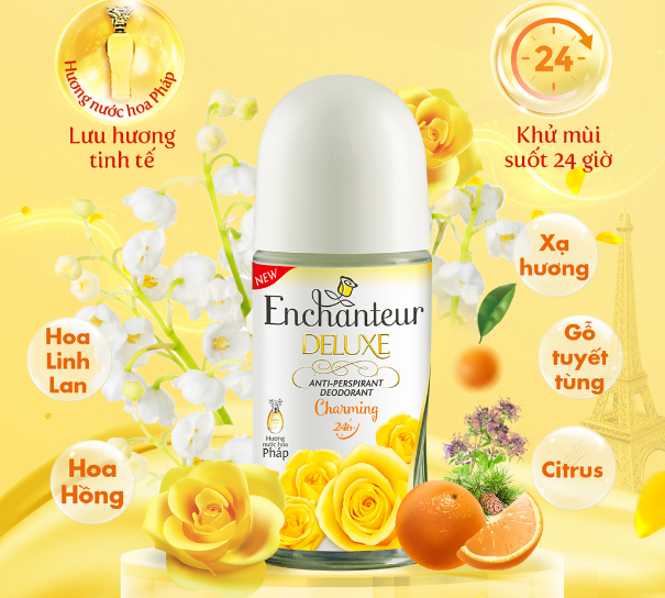 Lăn khử mùi trắng da Enchanteur White Charming 50ml