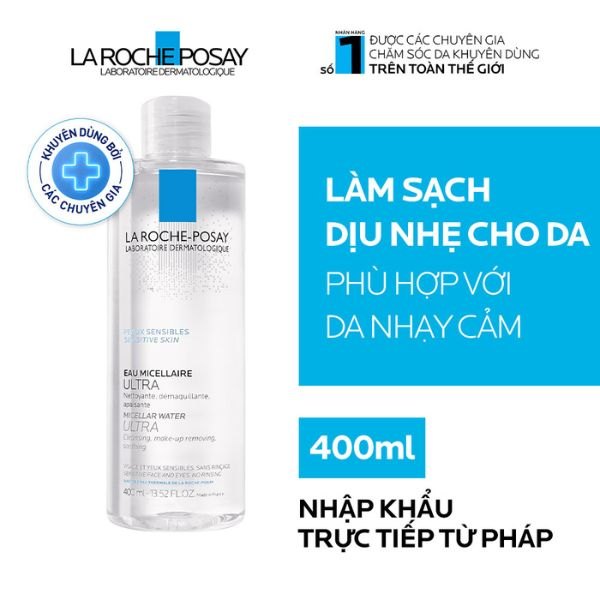 Nước Tẩy Trang La Roche-Posay Micellar Water Ultra Sensitive Skin Dành Cho Da Thường Da Nhạy Cảm 400ml