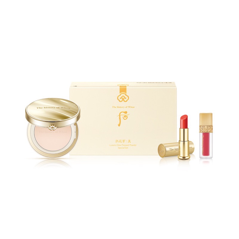 Set Phấn Phủ Whoo Gongjinhyang Mi Luxury Glow Pressed Powder Special Set Tone 1