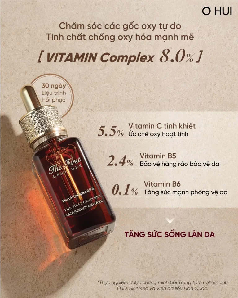 Tinh Chất Vitamin C Dưỡng Sáng Da Ohui The First Geniture Genummune Ampoule 60ml/ set sample 60 gói