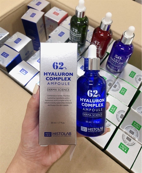 TINH CHẤT CẤP ẨM, PHỤC HỒI DA THƯƠNG TỔN HISTOLAB 62% HYALURON COMPLEX AMPOULE