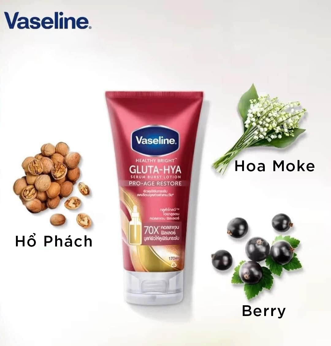 Sữa Dưỡng Thể Vaseline 70x Trắng Da Ngừa Lão Hóa 300ml