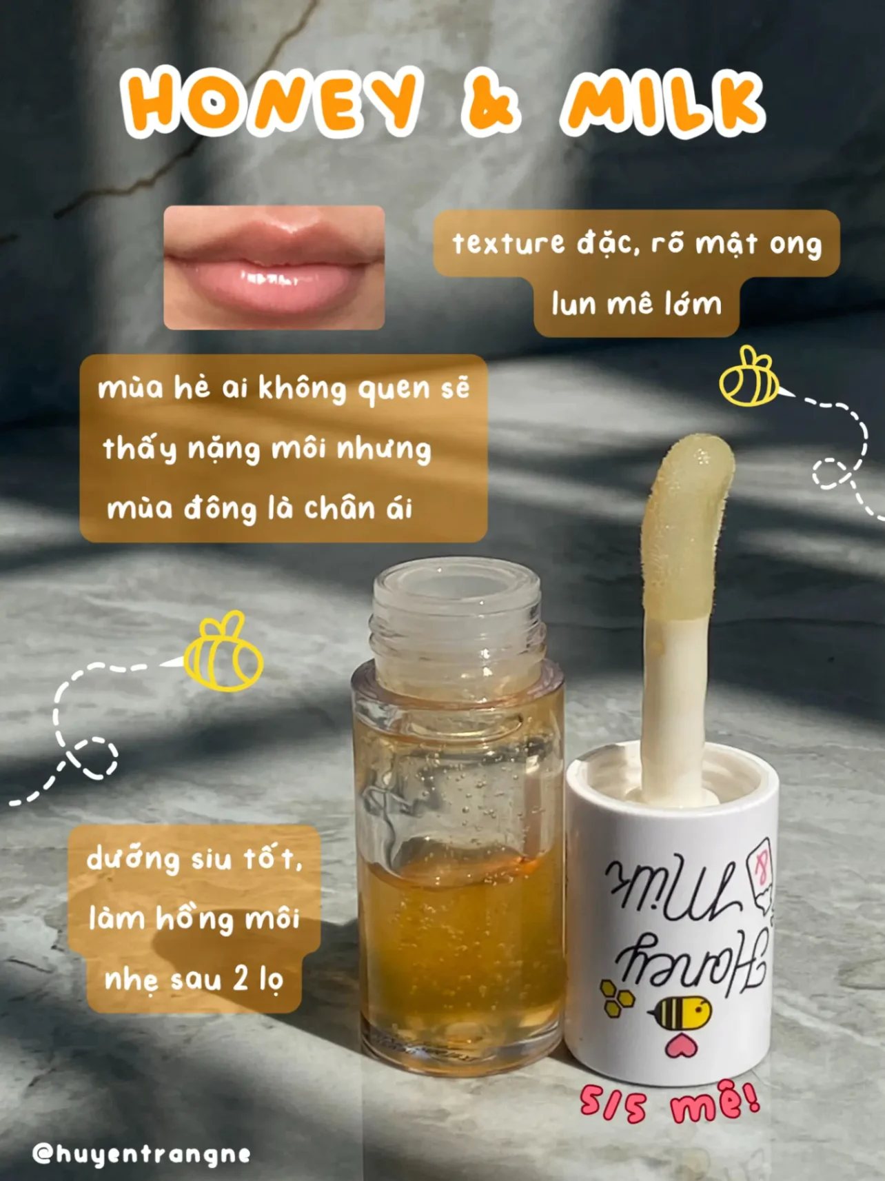 Dầu dưỡng môi Apieu Honey Milk Lip Oil