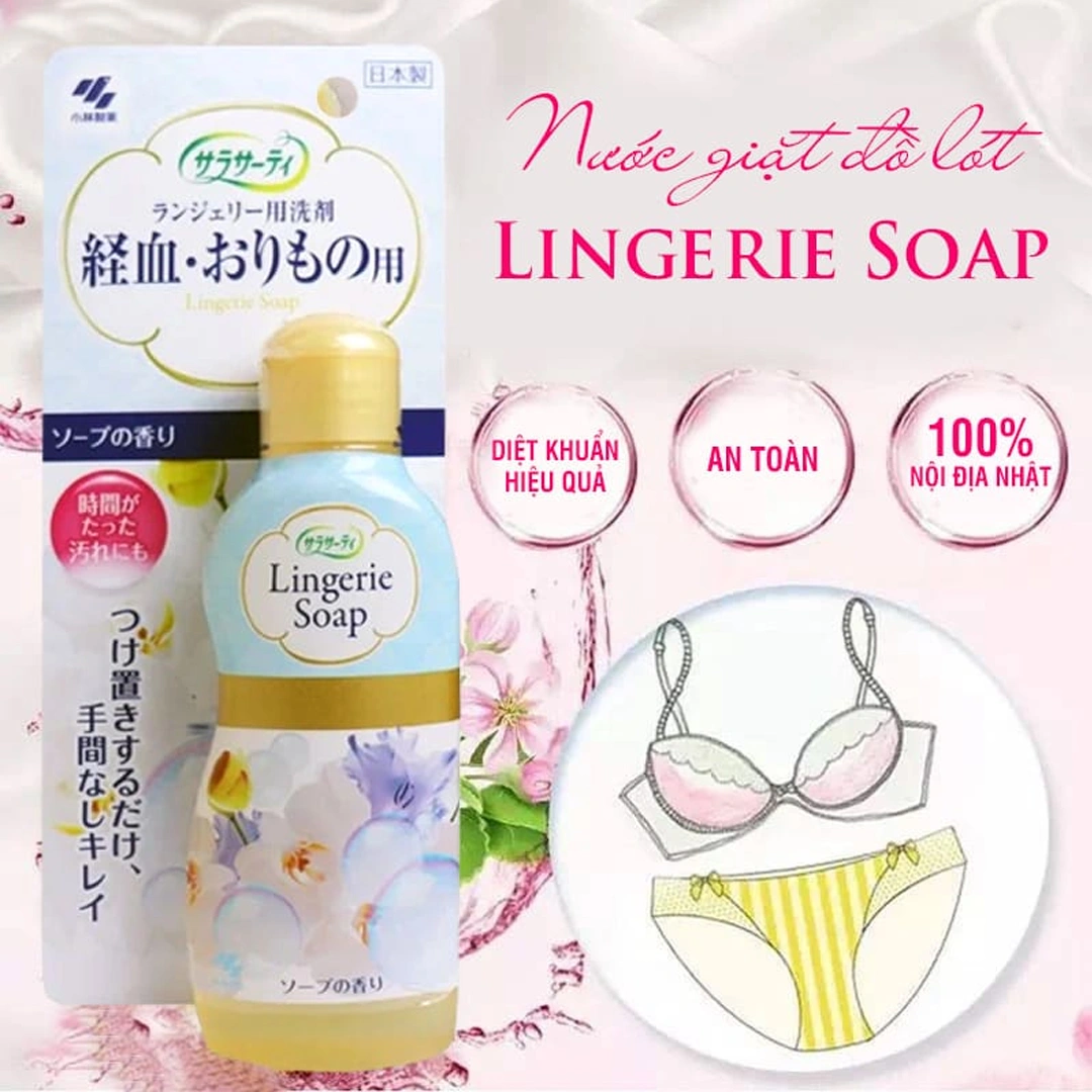 Nước Giặt Đồ Lót Diệt Khuẩn Khử Mùi KOBAYASHI Lingerie Soap Nhật Bản - 120ml